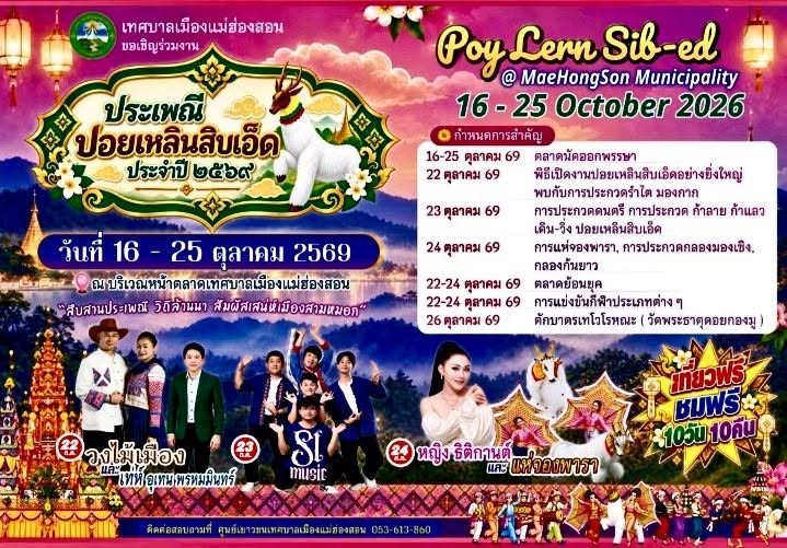 แม่ฮ่องสอน - ประเพณีปอยเหลินสิบเอ็ด